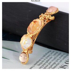 Tory Burch gold hair accessory hair clip